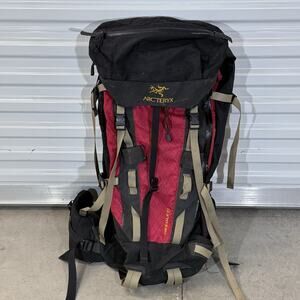 Arc’teryx Needle 55 Backpack Red Black Hiking Mountaineering Pack 55L Capacity